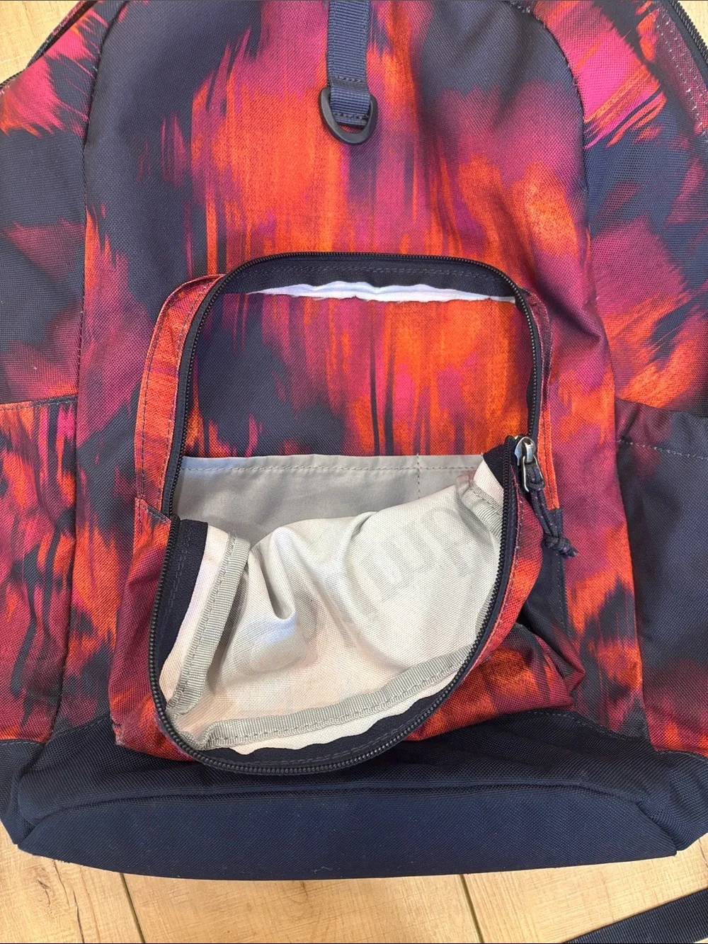 Columbia Red and Orange Graphic Backpack